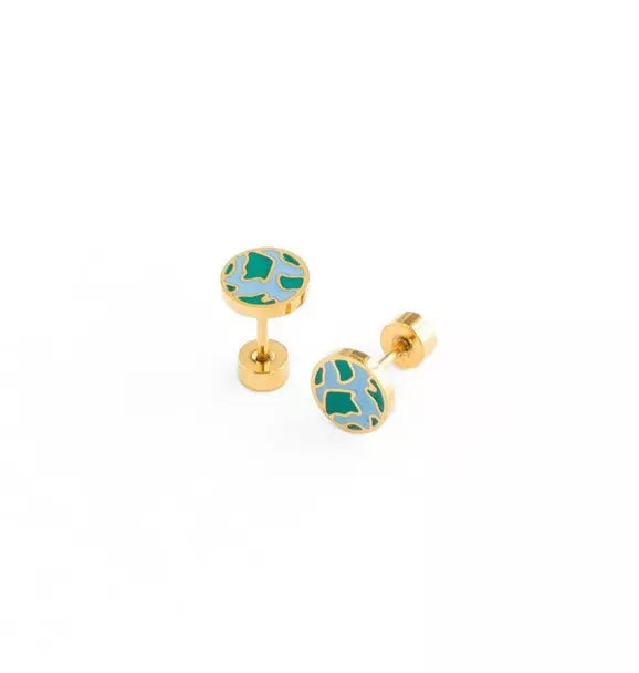 Earth Stud Earrings