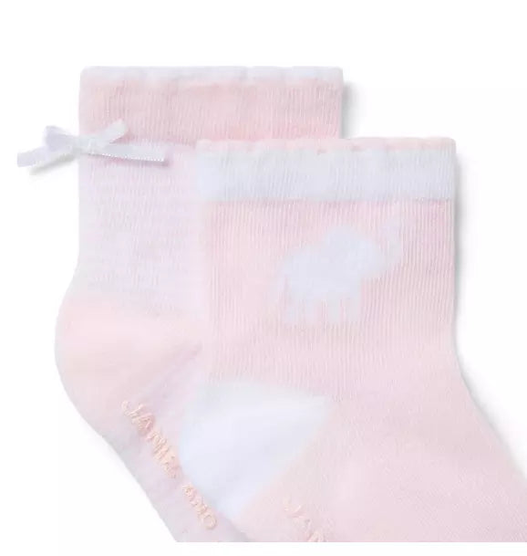 Baby Elephant And Stripe Sock Set