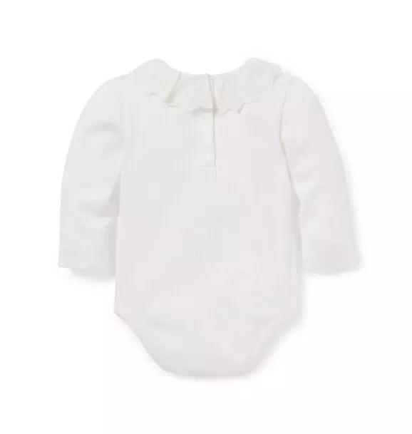 Baby Pointelle Ruffle Collar Bodysuit