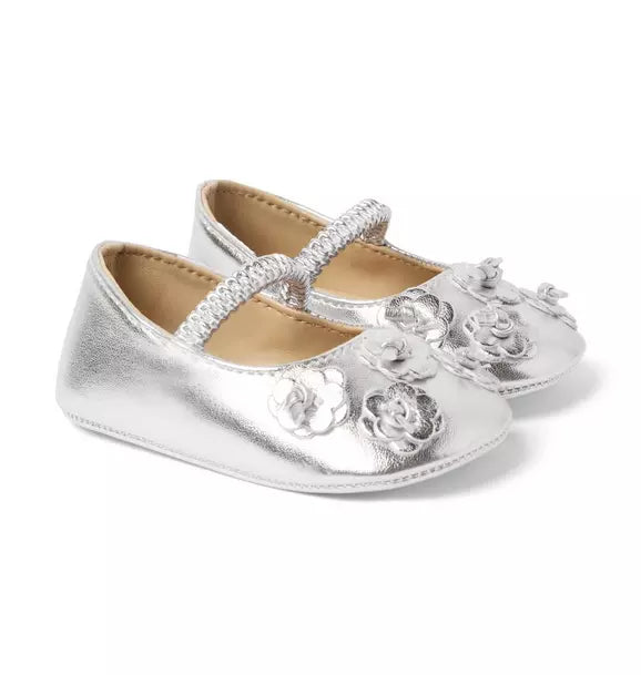 Baby Metallic Flower Ballet Flat
