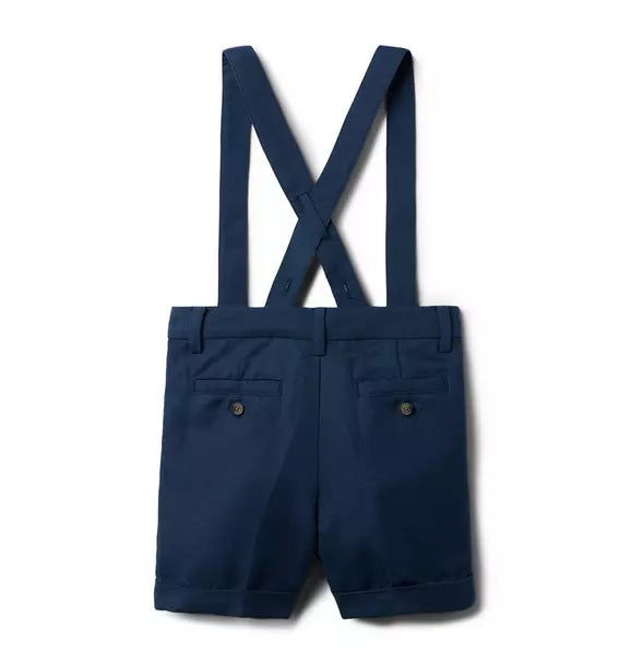 Linen-Cotton Suspender Short