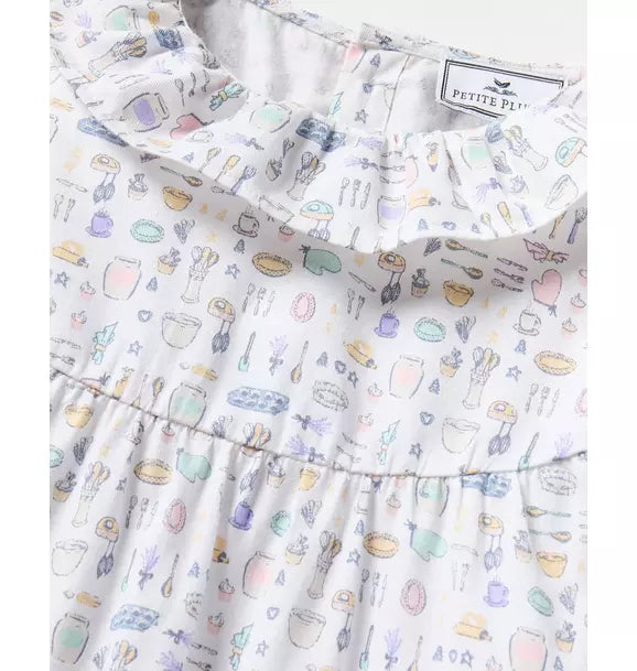 Kid's Twill Scarlett Nightgown in Baking Spirits Bright