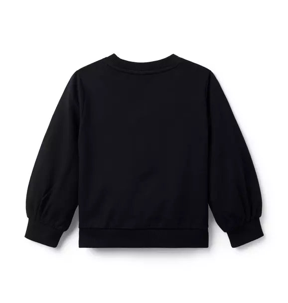 Gingham Shimmer Bow Sweater