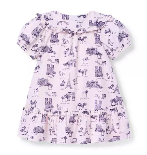 Paris Ruffle Collar Dress