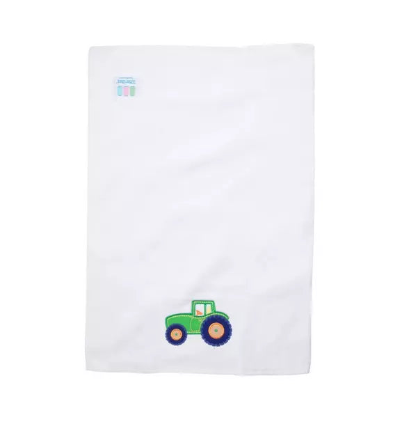 Tractor Applique Burp Cloth
