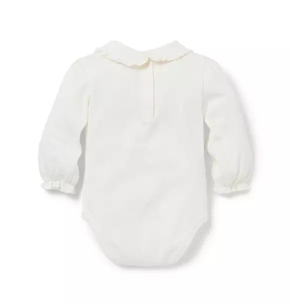 Baby Ruffle Trim Collar Bodysuit