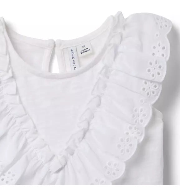 Eyelet Ruffle Top