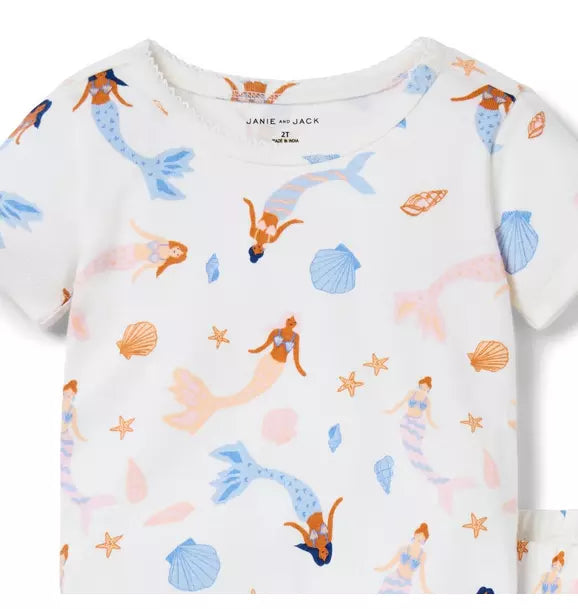 Good Night Short Pajama In Mermaid