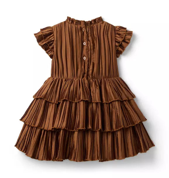 Pleated Ruffle Dress