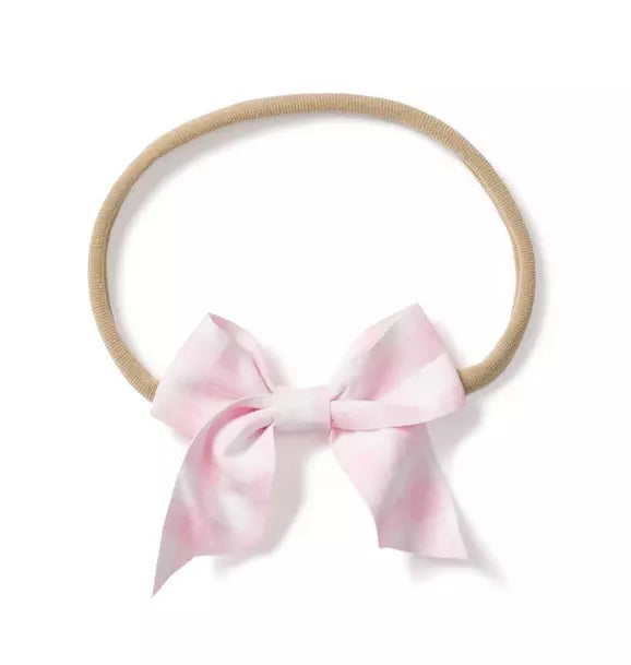 Pink Gingham Baby Hair Bow