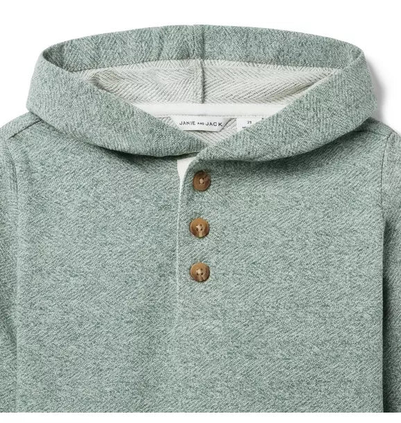 Herringbone Hooded Sweatshirt