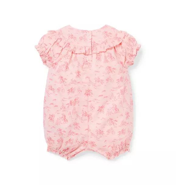 Baby Western Toile Ruffle Romper