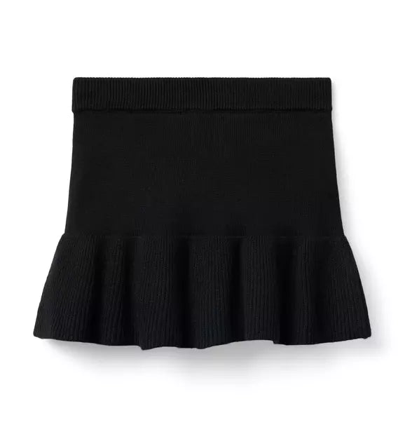 Ruffle Hem Sweater Skirt