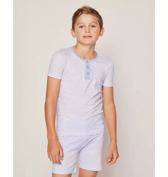 Blue Stripes Snug Fit Short Set