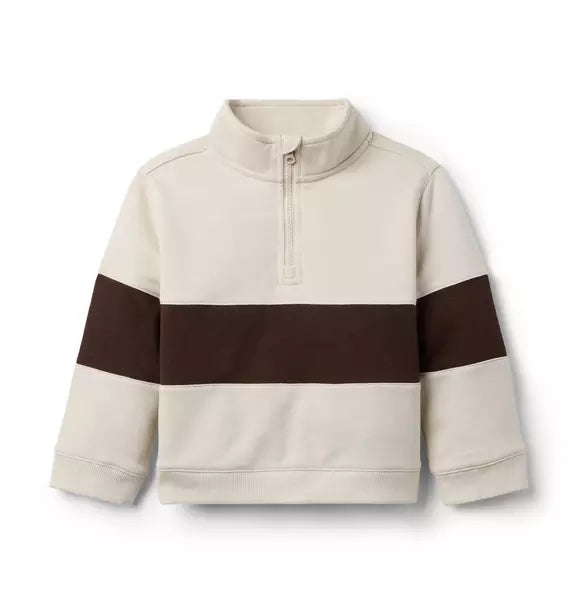 Stripe Half Zip Sweatshirt