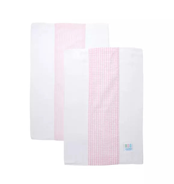 Big Check Set of Two Burp Cloths