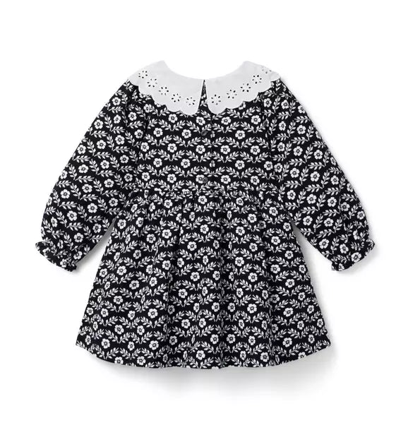 Floral Collared Ponte Dress