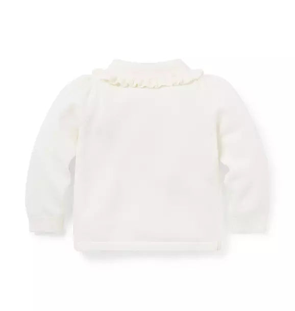 Baby Dog Ruffle Collar Cardigan