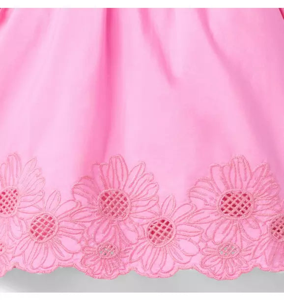 Embroidered Floral Hem Top