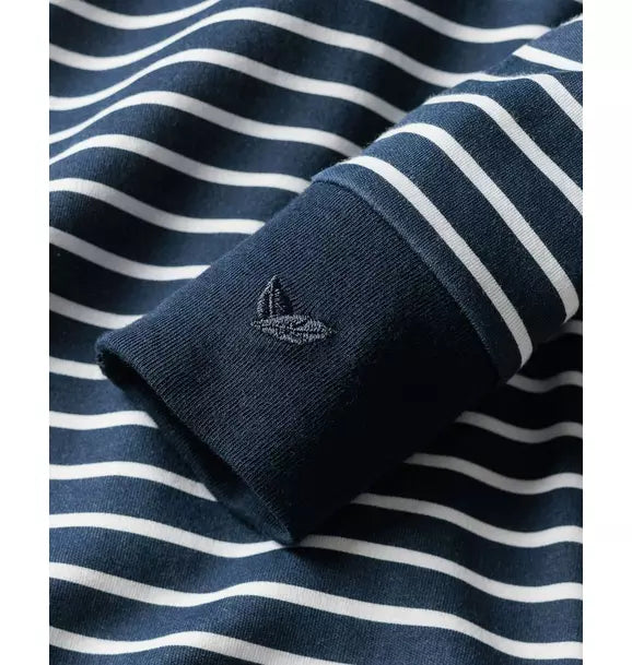 Navy Stripe Pima Cotton Romper