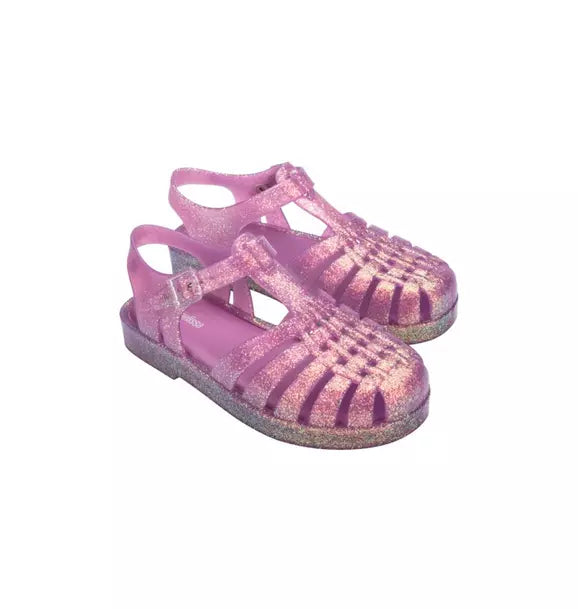 Possession Shiny Fisherman Jelly Sandal in Glitter Lilac