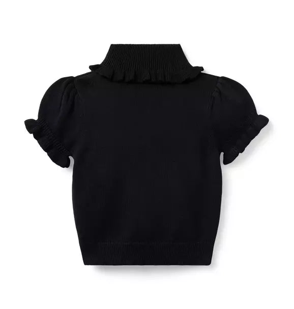 Turtleneck Puff Sleeve Sweater Top