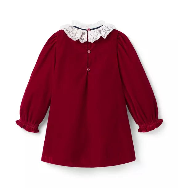 The Velvet Lace Collar Dress
