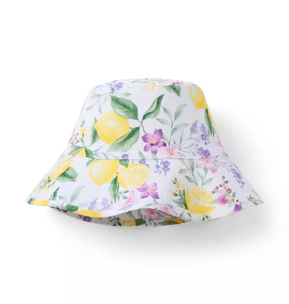 Lemon Floral Bucket Hat