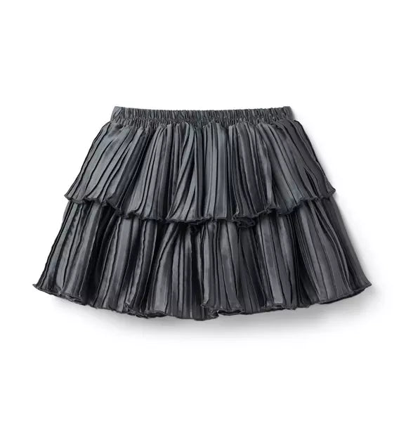 Pleated Tiered Skirt
