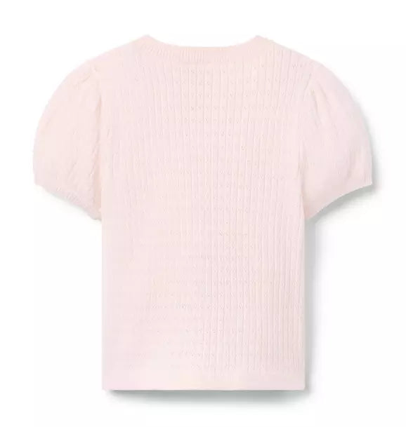 Pointelle Puff Sleeve Top