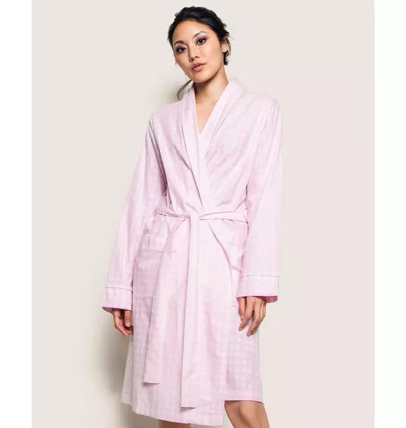 Women's Pink Gingham Robe