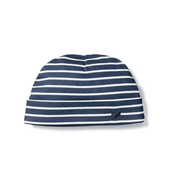 Navy Stripe Pima Cotton Hat
