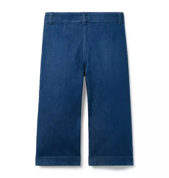 The Patch Pocket Wide Leg Jean In Medium Wash