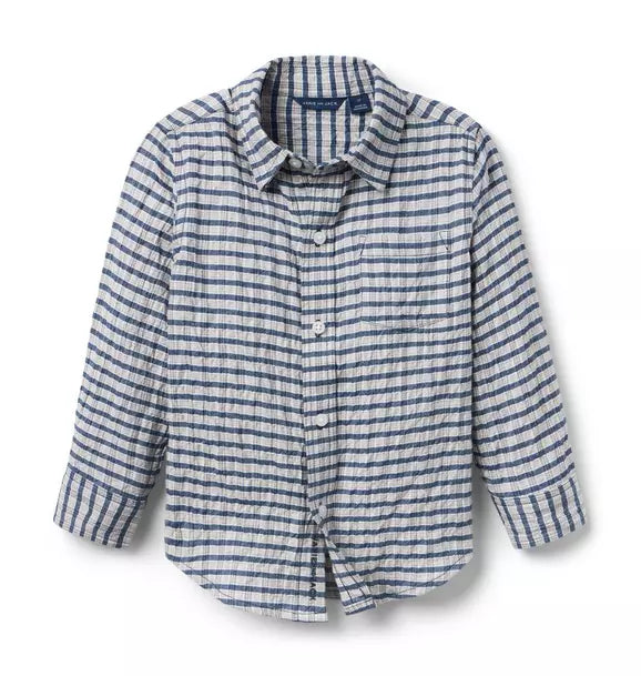 Striped Seersucker Twill Shirt
