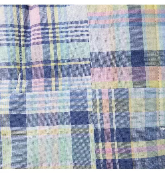 Plaid Patchwork Pull-On Short