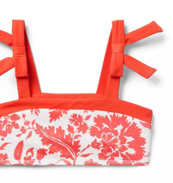 Recycled Floral Bow 2-Piece Swimsuit
