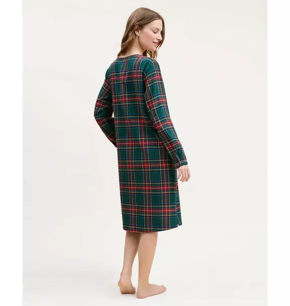 Women's Brushed Twill Beatrice Nightgown in Kensington Tartan