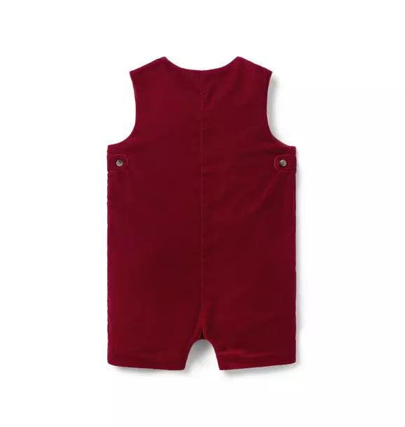 The Holiday Velvet Baby Romper