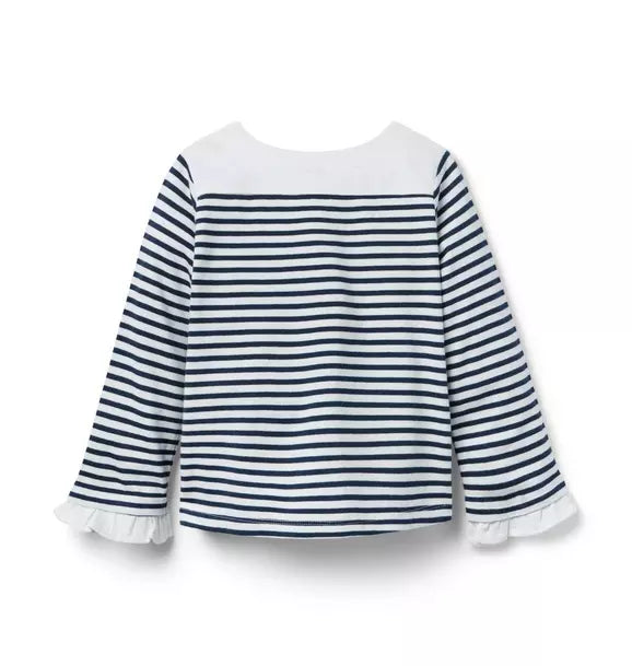 Striped Bell Sleeve Top