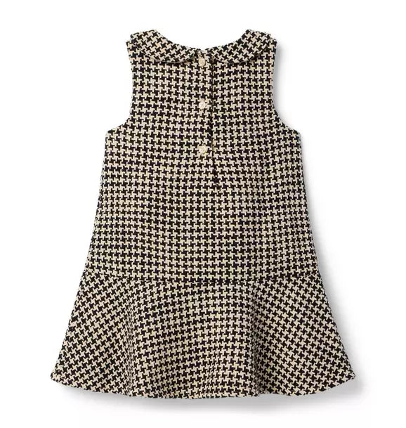 Houndstooth Tweed Dropwaist Dress