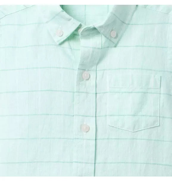 Plaid Linen-Cotton Shirt