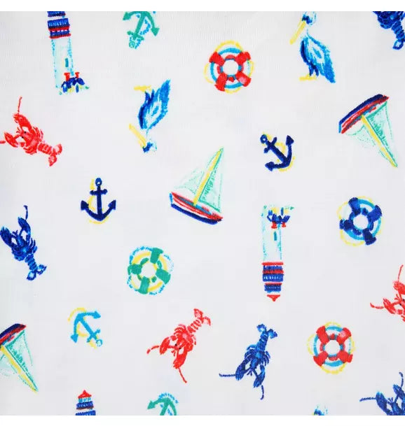 Good Night Short Pajama In Nautical Icon