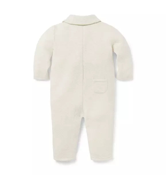 Baby Quilted Shawl Collar One-Piece