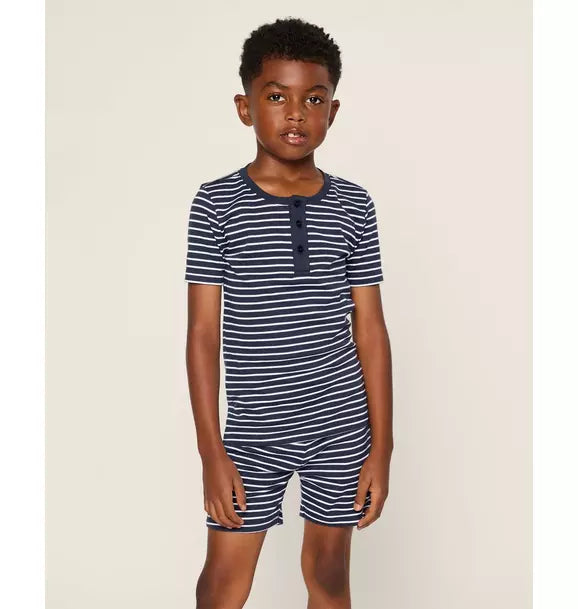 Navy Stripes Snug Fit Short Set