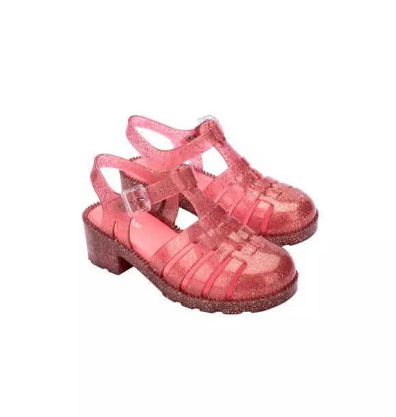 Possession Fisherman Jelly Heel in Glitter Pink