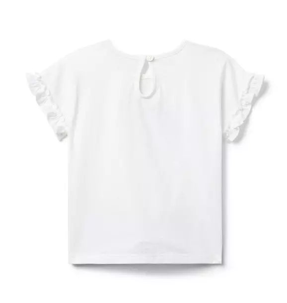 Rainbow Ruffle Sleeve Tee