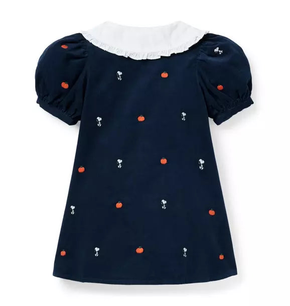 Peanuts Snoopy Embroidered Corduroy Dress