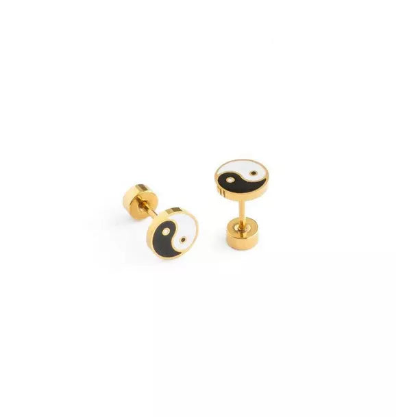 Yin Yang Stud Earrings