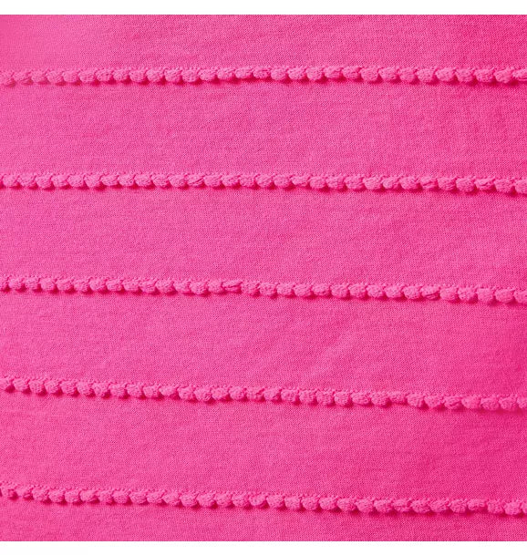 Textured Stripe Ruffle Sleeve Top