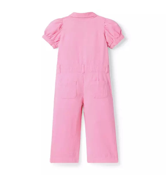 Corduroy Puff Sleeve Jumpsuit